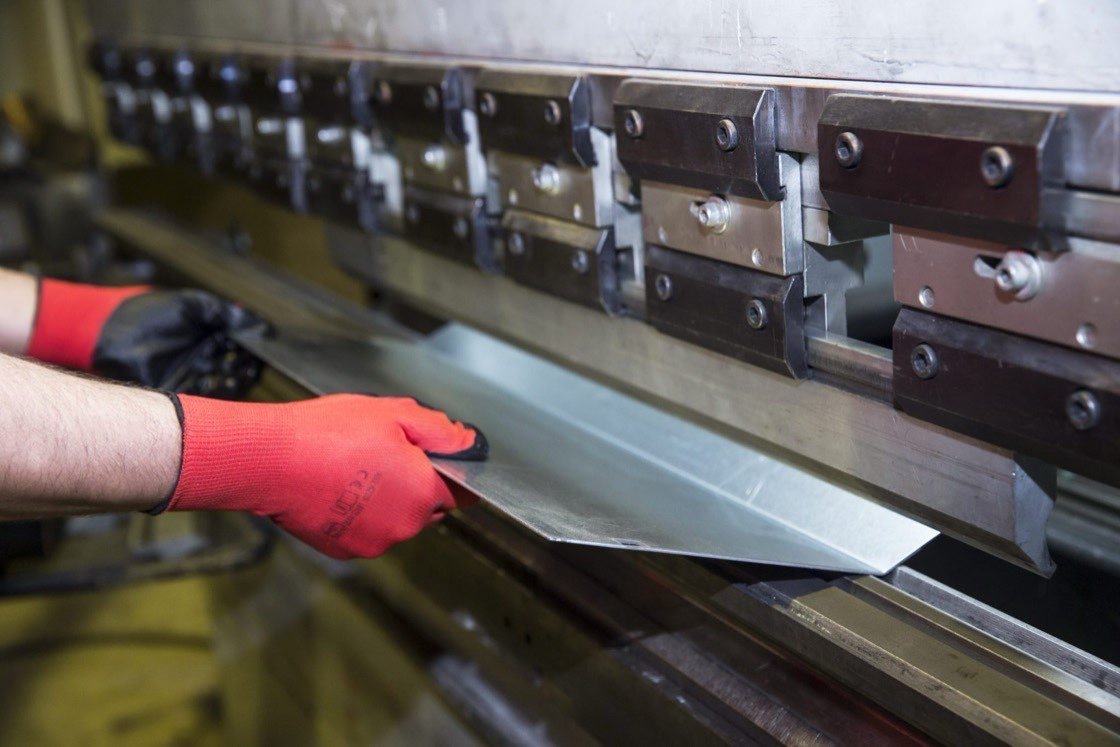 Metal panel brake-formed to spec at a metal fabricator in East Orange, NJ