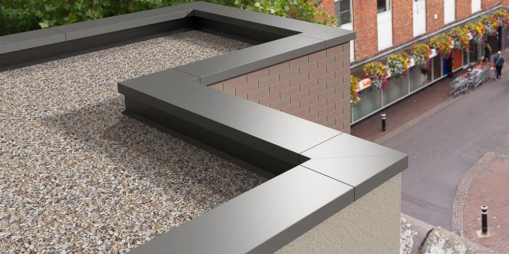 Metal flashing, coping cap, and fascia cover from our NJ fabrication shop